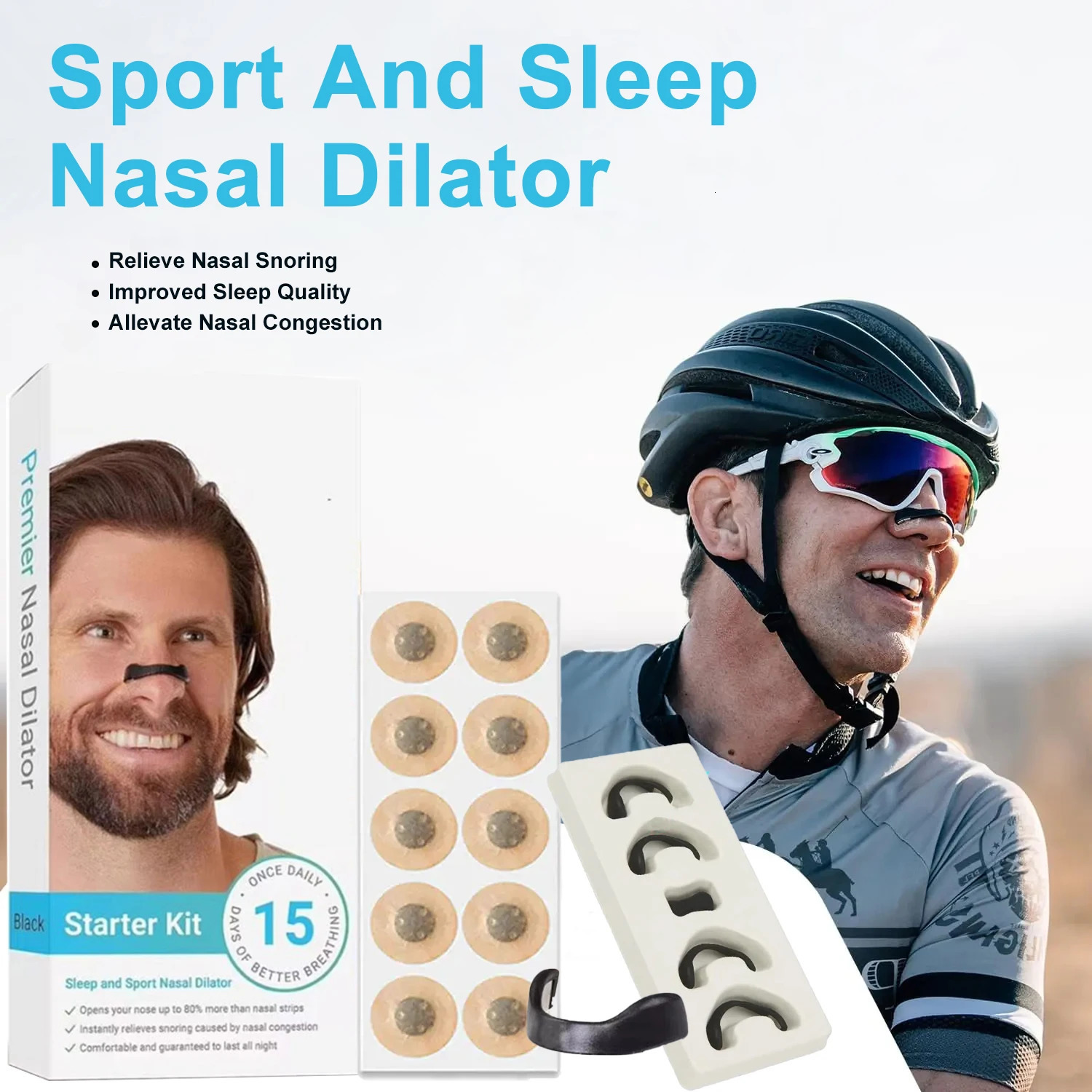 40 Pairs Magnetic Nasal Strips Nasal Breathing Dilators Kits Increase Air Intake Improve Sleeping Reduce Snoring for Nighttime 250421