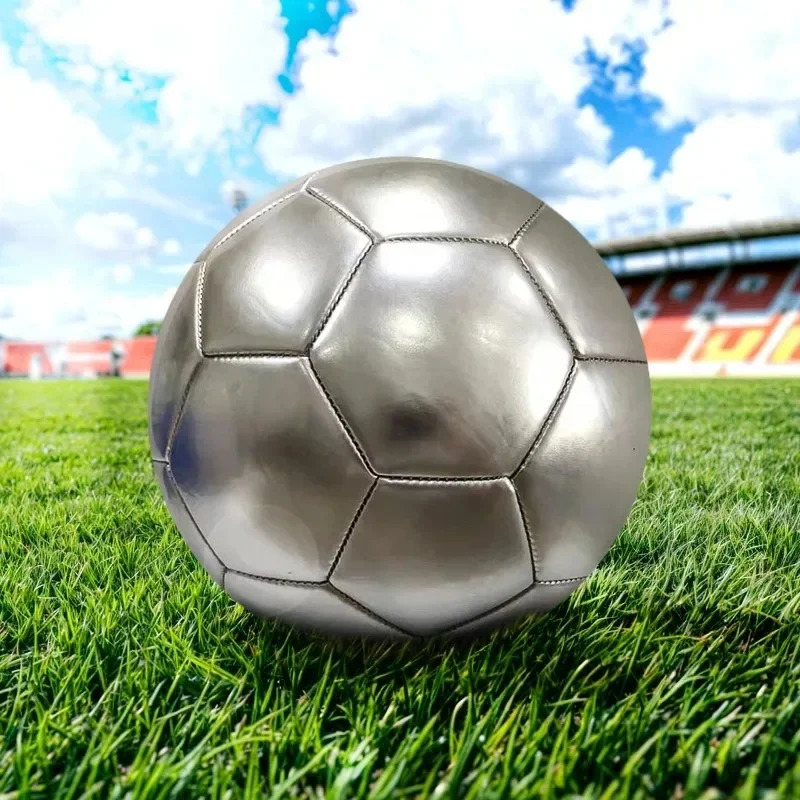 Golden silver Football Soccer Balls Official Size 5 PVC Football Team Training Footy Ball Outdoor Match Game Football Training 251114