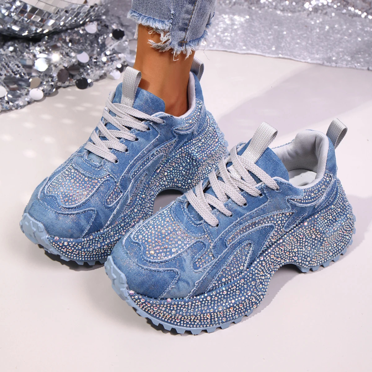 Women y Sneakers Fashion Casual ner Shoes Running Sports Comfortable Thick Laceup Vulcanize of Sport 251121