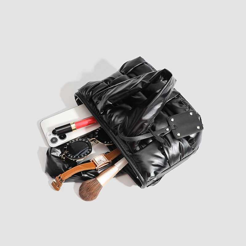 Casual Handwoven Puffer Tote Bags For Wen Luxury Designer Handbags Purses 2025 New In Polyer Top handle Underarm Shoder Y251121