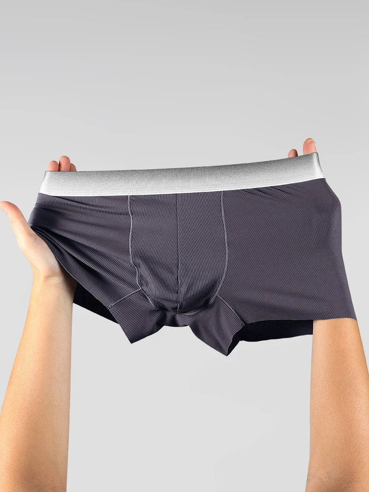 Mens Ice Silk Underwear Bullet Type Separation Boys Sperm Vein Model Boxer Varicose Support Bag 250417