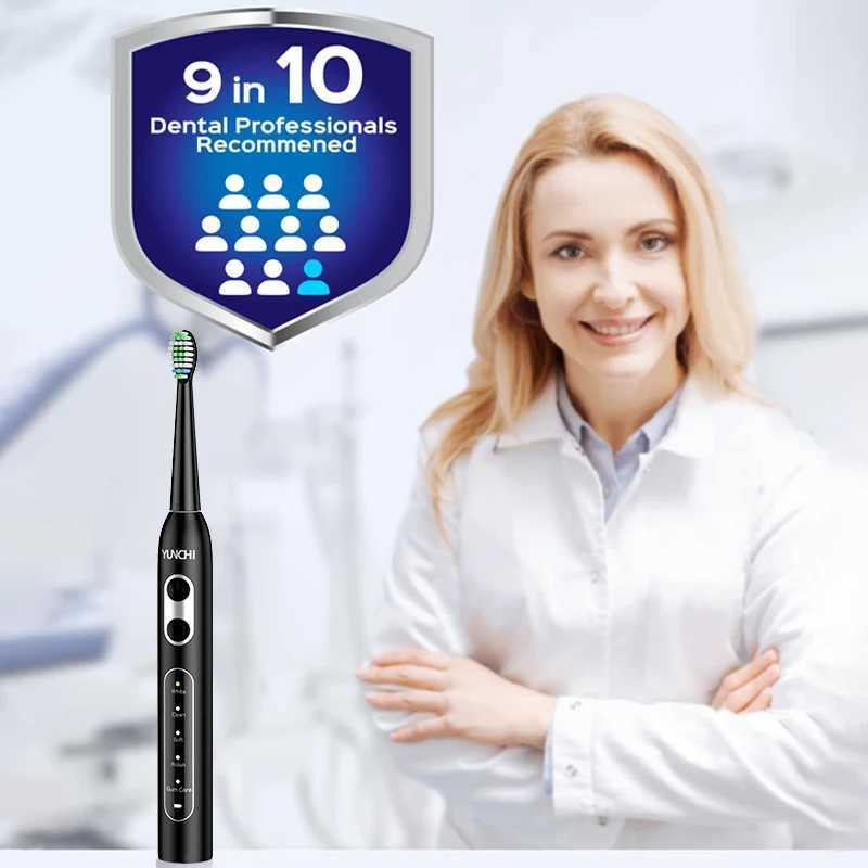 Yunchi Sonic Electric Toothbrush C2 Rechargeable Long Battery Life 2Min Timer Adult Automatic Tooth Brush IPX8 Waterproof C251121