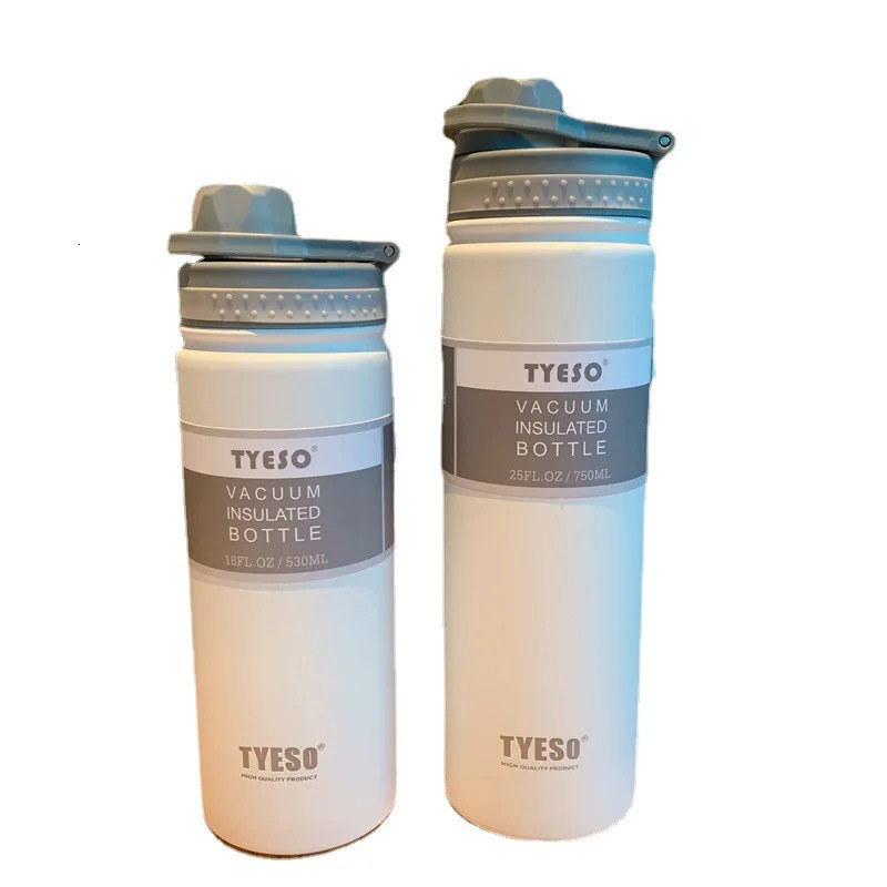 Tyeso 530ML 750ML Thermal Water Bottle Stainless Steel Coffee Mug Vacuum Flask Insulated Sport Travel Thermos Cup for GYM 251114 W260226