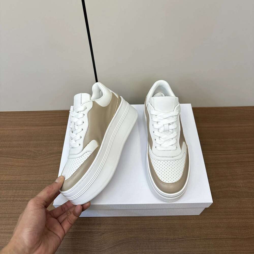 Women Size35-41 Genuine Leather Sneakers Flat Platform Sports Leisure Flats Mixed Color Designer Shoes atillas De Mujer