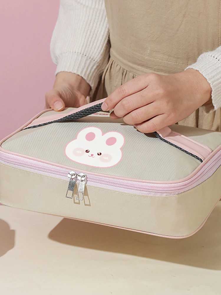 Stainless Steel Leakproof Sealed Food Container Microwave Safe 850/1500ml Thermal Bento Lunch Box Rabbit 2/4/5 Grids for LunchM251121