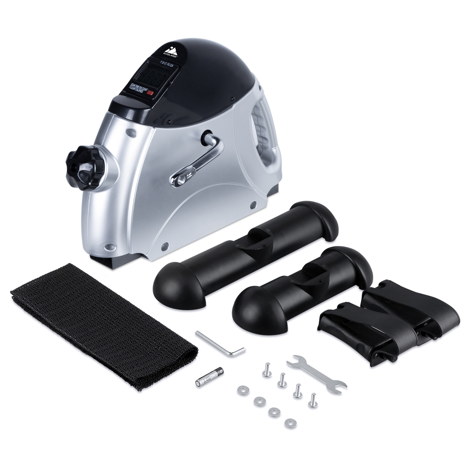 Mini Exercise Bike,Under Desk Bike Pedal Exerciser Portable Foot Cycle Arm & Leg Peddler Machine with LCD Screen Displays