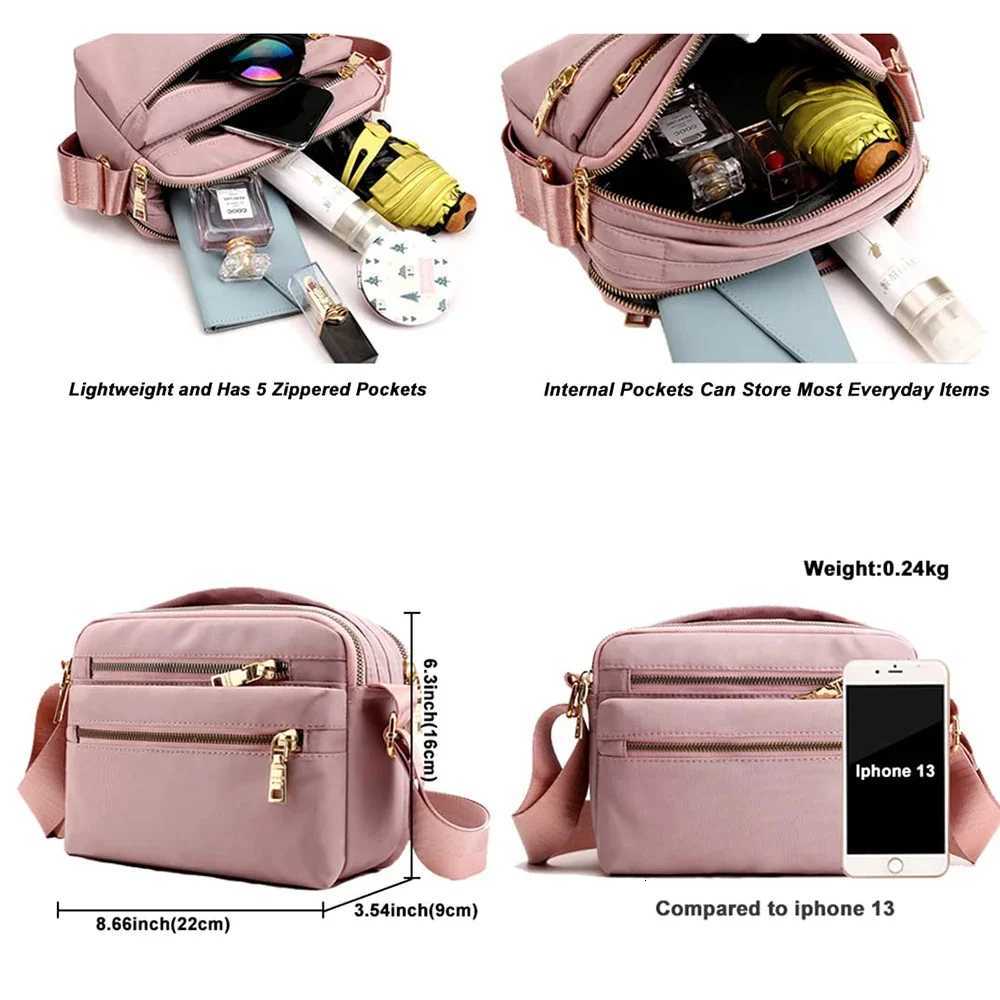 1pc Womens Crossbody Bag Multi Pocket Messenger Bag Shoulder Handbags for Women Suitable Shopping Travel Appointment HikingT251121