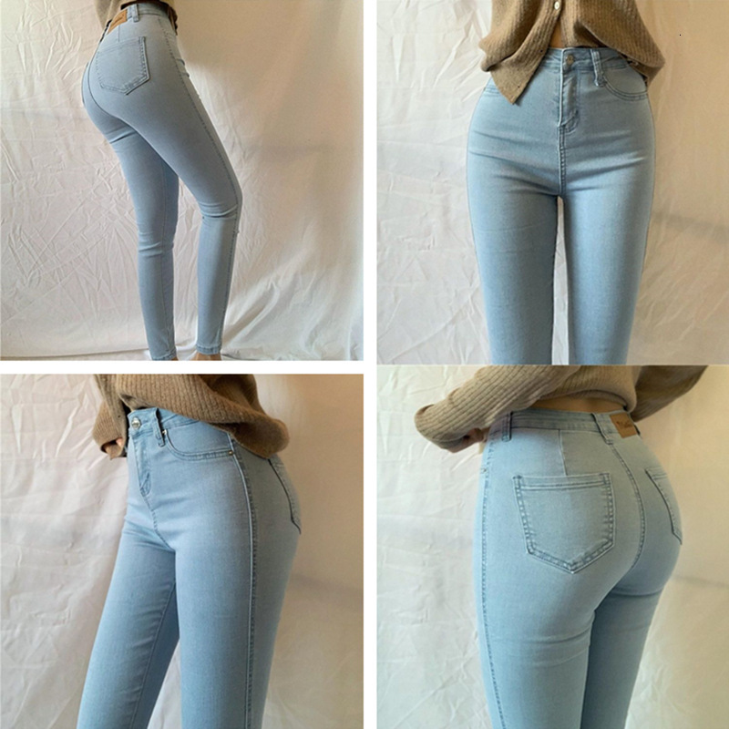 Designer luxury Peach Butt Women's Jeans Slim Fit Versatile Spring Autumn Hip Lift Pants Shaping Small Feet Pencil Pants Washed Vintage