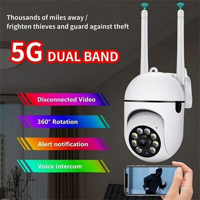 Yi Lot Wireless 5G WiFi Security Camera System Smart Outdoor Night Vision 1080P