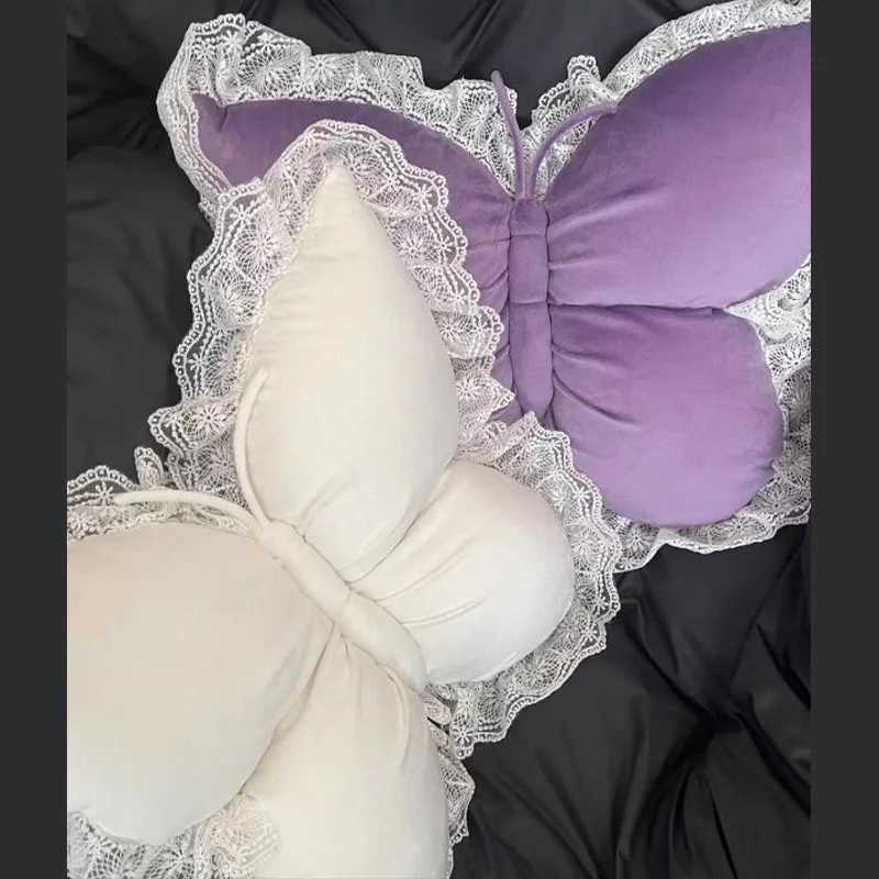 Home Butterfly Soft Sofa Cushion Beautiful Princess Bow Bedroom Car Office Cute Butterfly Living Room Decor Cushion C251121