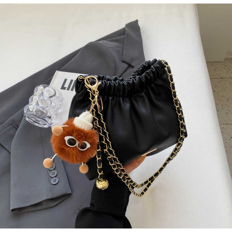 Trend Small Bags for Women 2025 New Fashion Texture Shoulder Bag Chain Bucket Bag Crossbody Bag H251121