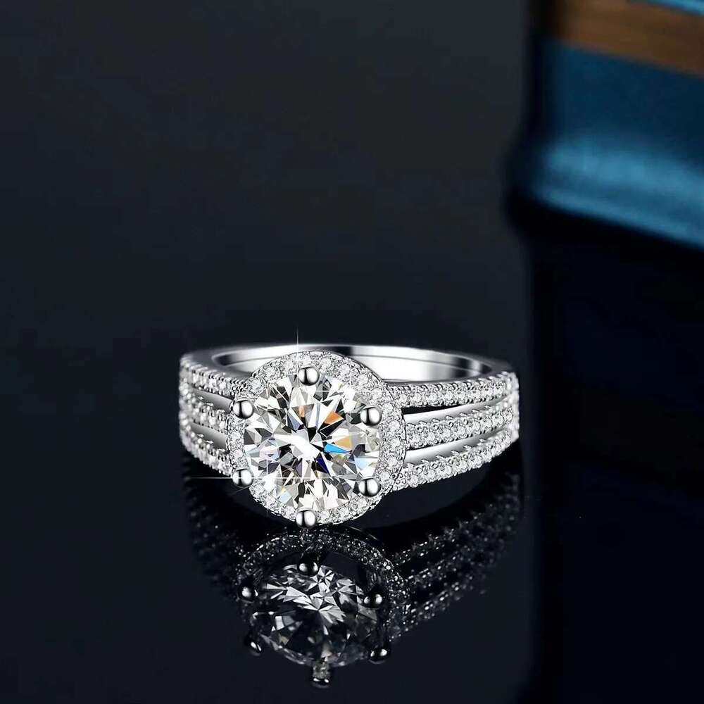 Sterg Sier Moissanite Ring Fashion Niche Design Girlfriend Proposal Wedding Birthday Gift