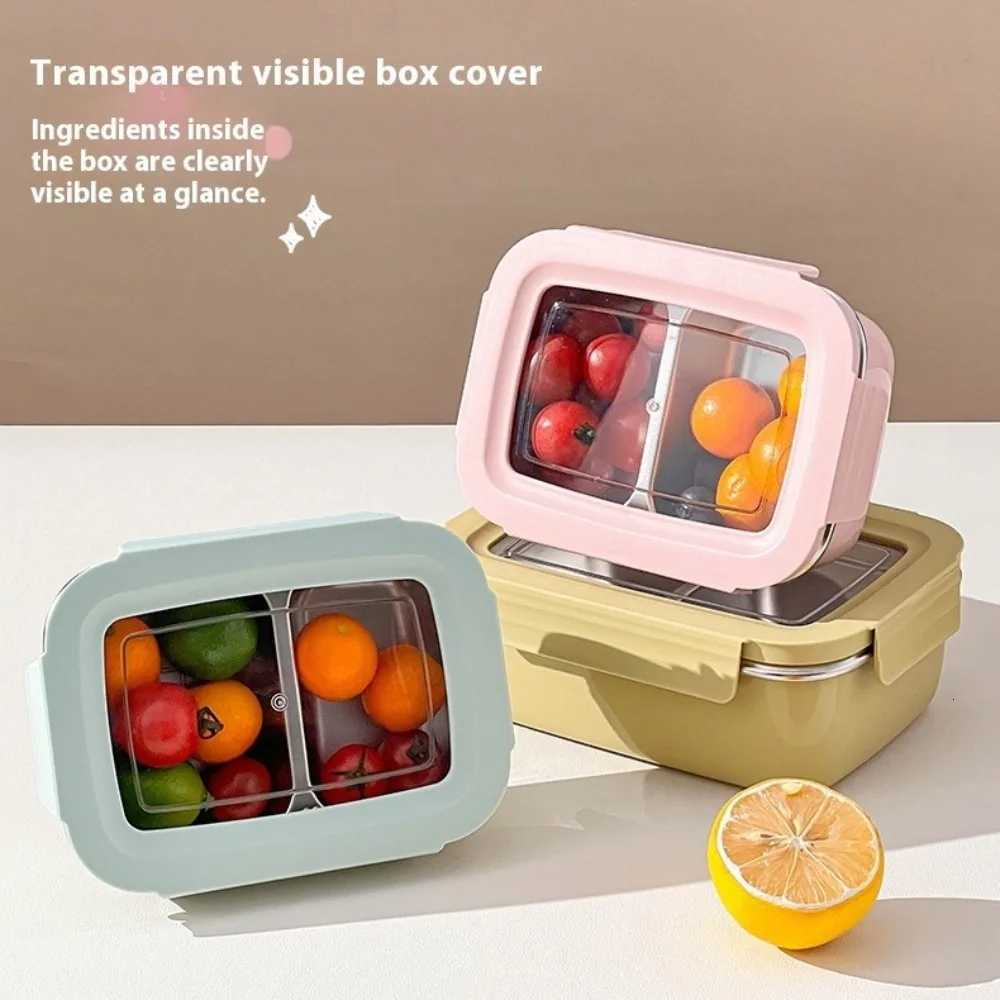 Stainless Steel Lunch Box with Lid Food Warmer with Compartments Leak Proof Reusable Stackable Salad Fruit Food ContainerM251121