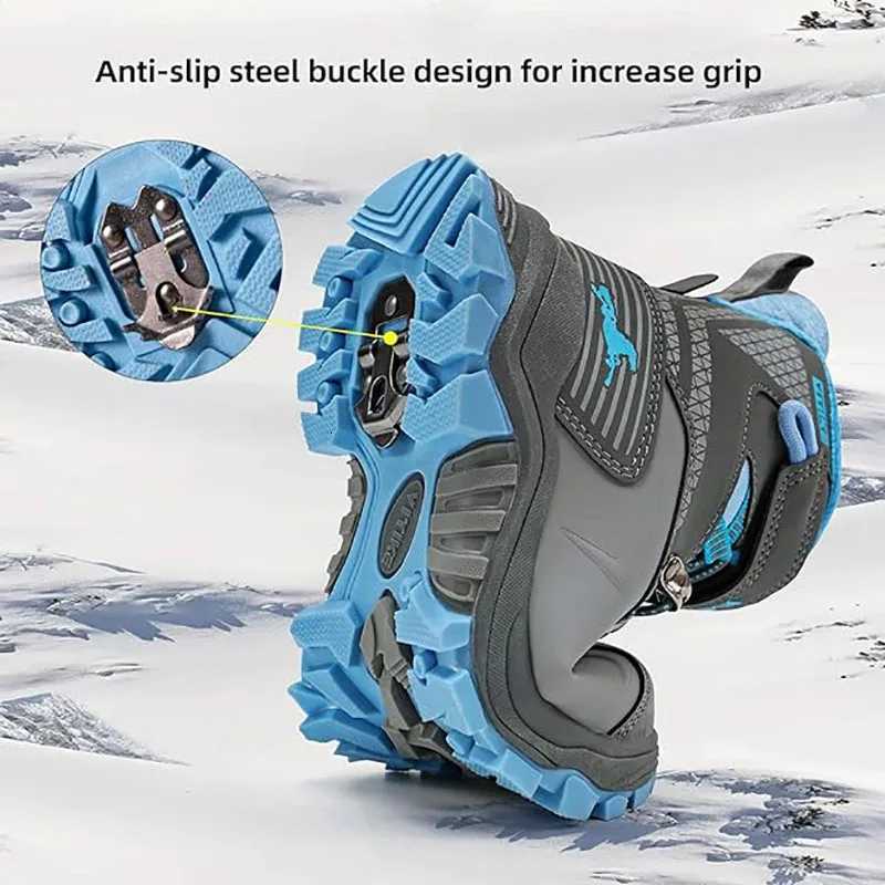 Kids Hiking Boots Boys Girls Outdoor Walking Climbing Sneaker Comfortable Snow Shoes Hiker Boot Antiskid Steel Buckle SoleW251121