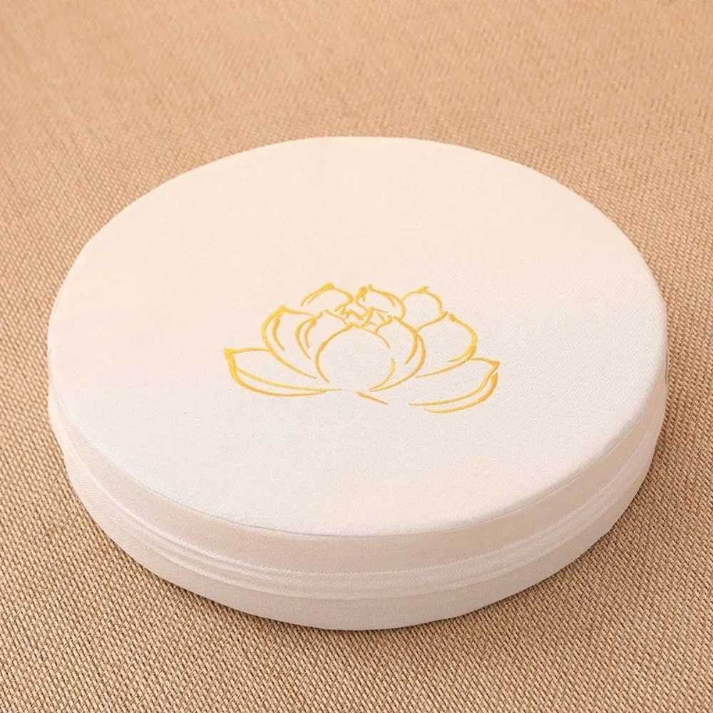 New Lotus Embroidered Yoga Meditation Cushion Washable Round Backrest Removable Cover Thickening Fill Tatami Mat C251121