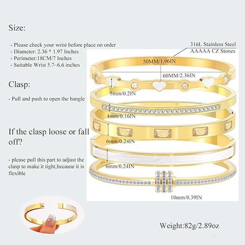 Gold Plated Designer Jewelry Stainless Steel Bangle Bracelet Accessories for Women Womens Bracelets Woman Bangles 2025 TrendW251121