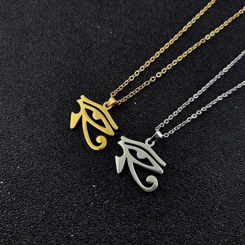 Ancient Egypt Symbol Necklace Vintage Egyptian Pharaoh Eye of Horus Pendant Necklaces for Women Fashion Stainless Steel JewelryXJ251121