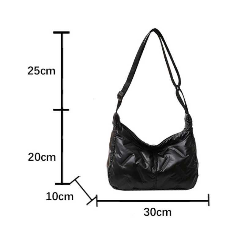 Dumpling Bag Bright Space Cott Tote Bag Large Capacity Shoder Crossbody Bag Sier Lightweight Nyl Handbag Girls Y251121