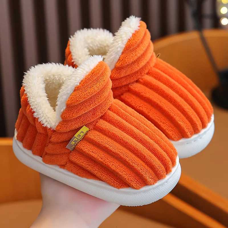 Smile Pop Winter Childrens Cotton Slippers For Boys And Girls Non-slip Warm Slippers Childrens Plush Home Baby Cotton SlippersW251121