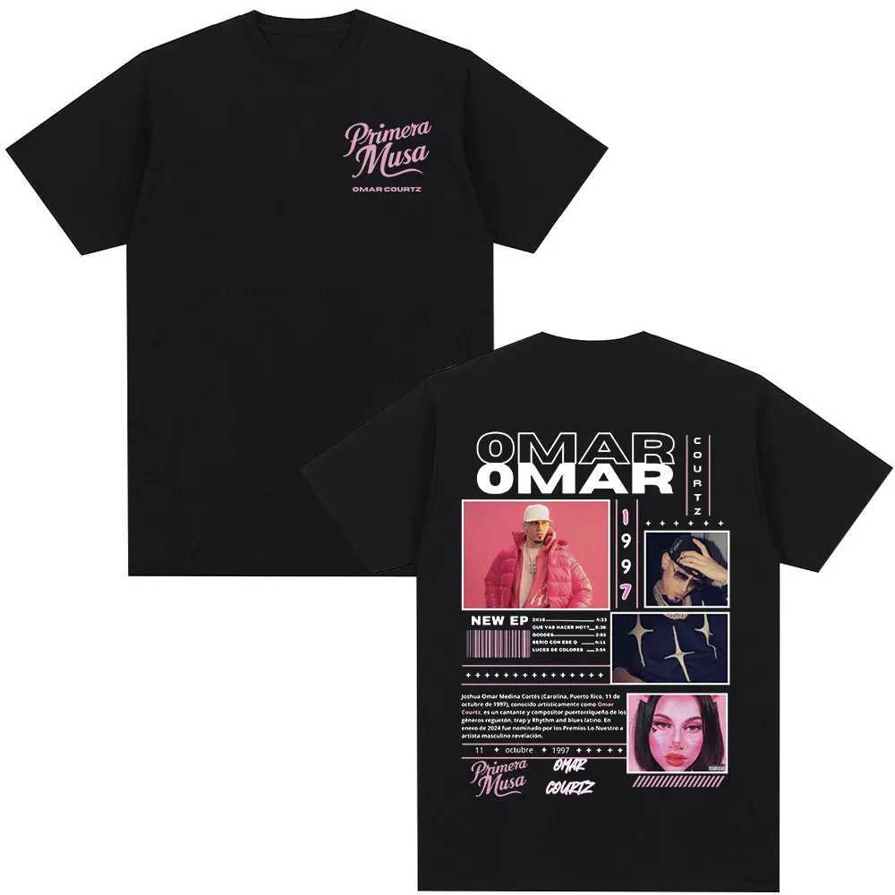 Omar Courtz Primera Musa Album Tour Merch T Shirt Men Women Clothing Hip Hop Fashion T-shirt Casual Cotton Short Slve T-shirts H25421