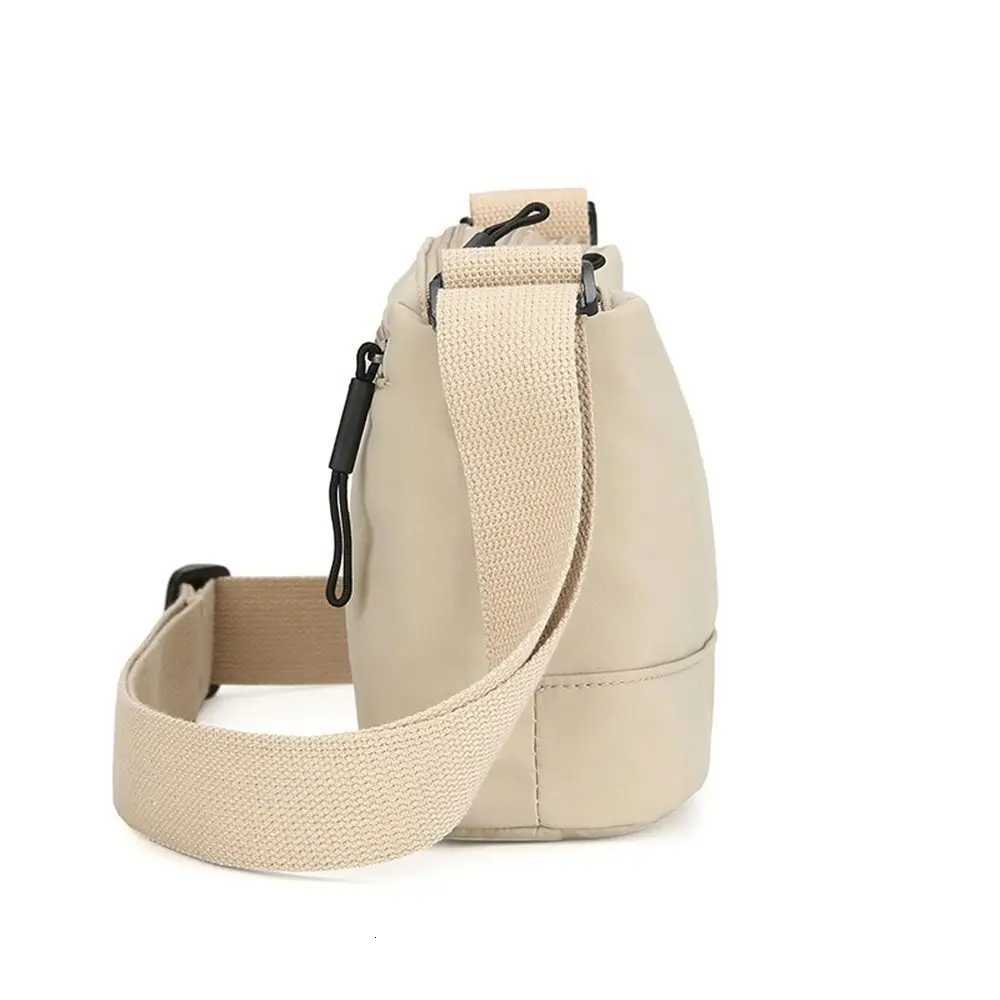 Solid Color Casual Style Handbag Soft Nylon Cloth Women Shoulder Bag Multiple Pockets Tote Bag Student BagT251121