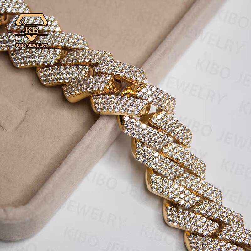 VVS Cuban Chains Moissanite 925 Sterling Silver 18mm LAB Grown Moissanite Diamond Heavy Hip Hop Jewelry Cuban Link Chain