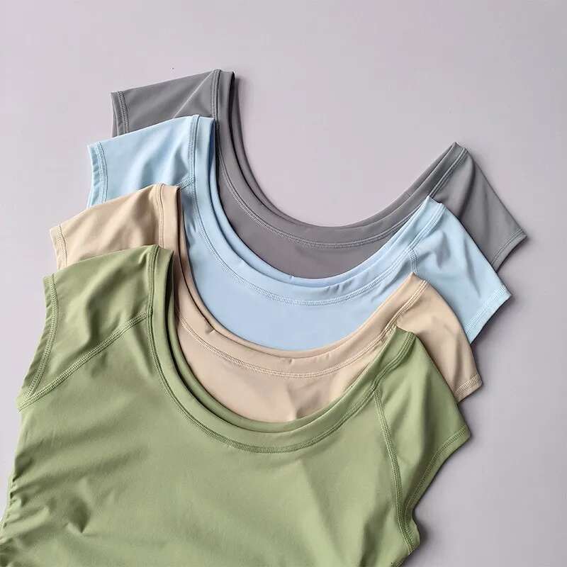 2025--Fiess T-Shirt Tops Women Outdoor Sports Loose Short Sleeve Gym Running Female Quick Drying Breathable Yoga Shirt