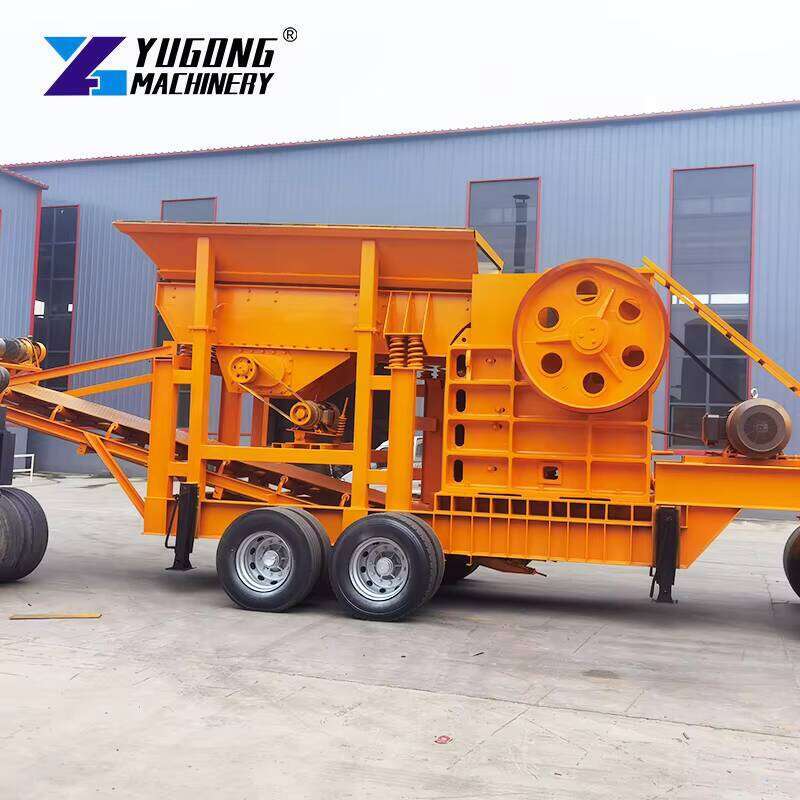 Stone Rock Mobile Diesel Machine Mini Jaw Crusher With Vibrating Feeder