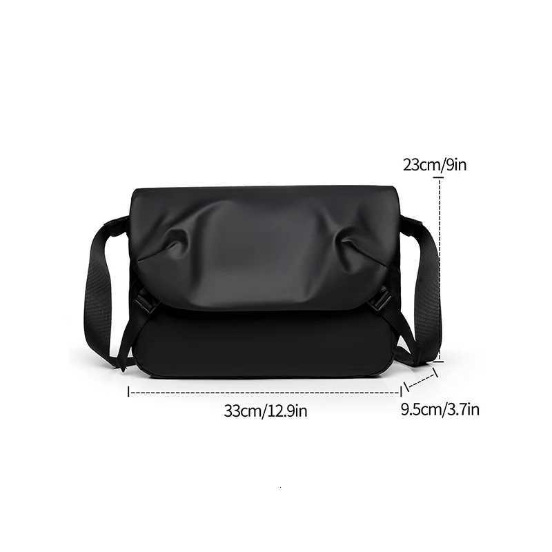 Fashion Minimalist Black Mens Shoder Bag M High Quality Waterproof Briefcase Crossbody Bag Business Style Messenger Bags for Men Y251121