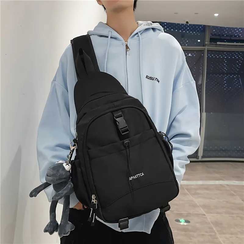 Fashion Tactical Mtifuncti Motorcycle Sport Sling Bag Techwear Style Waterproof Single Shoder Backpack Casual Travel Crossbody Bag Y251121