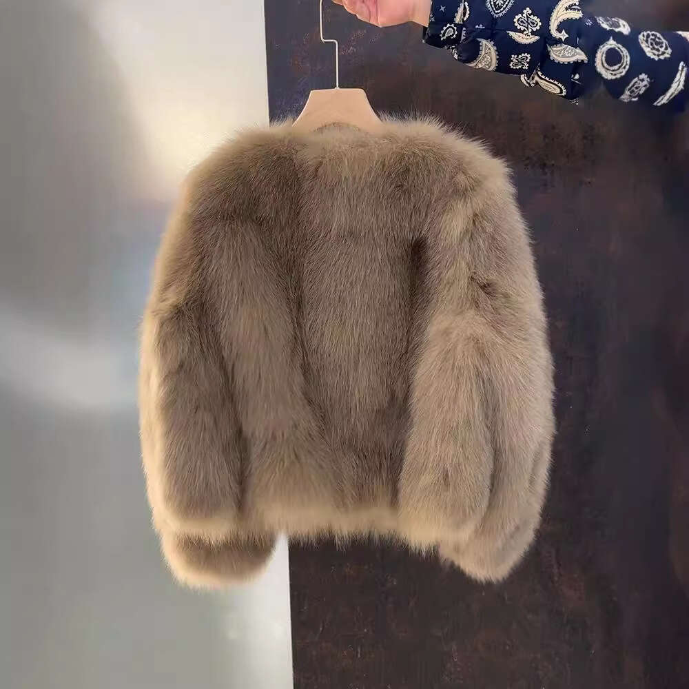 Fox Fur Thickened Faux Winter Elegant Short Coat for Women Light Luxury Style