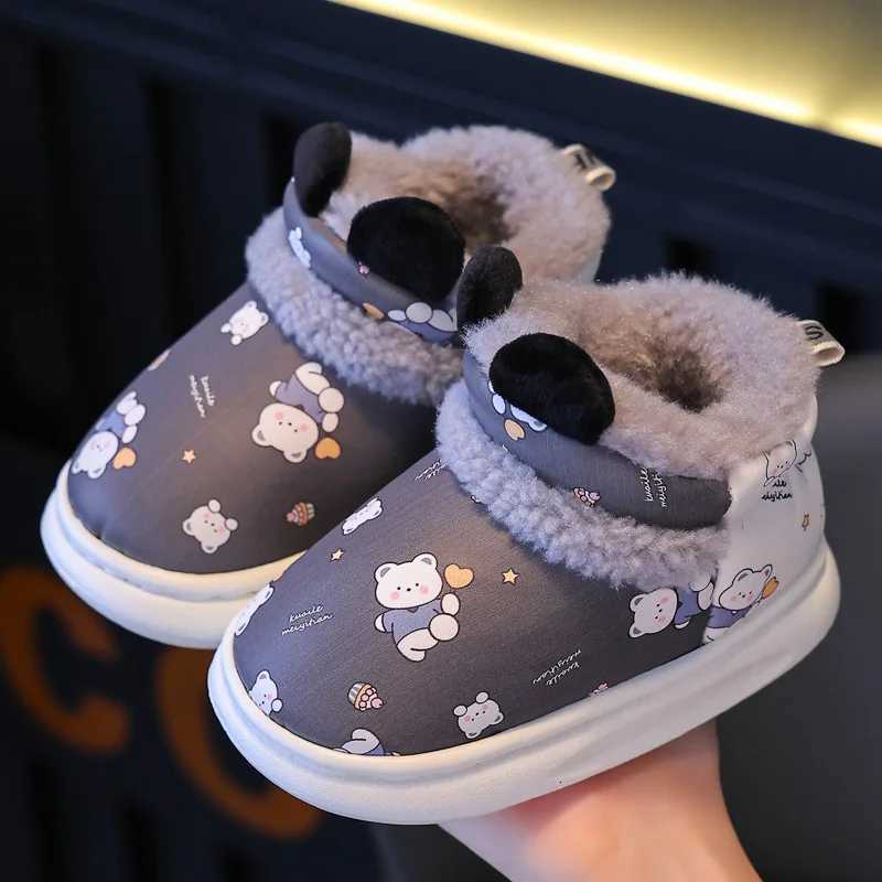 Children Warm Boots Winter New Girls Plus Thicken Velvet Cotton Shoes Girls Waterproof Short Boots Baby Cotton BootsW251121