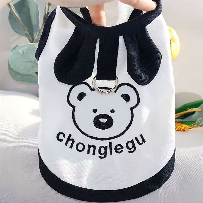T0042Dog clothes spring and autumn thin new elastic pet small dog Bichon Pug French bulldog vest spring and summer clothes cute