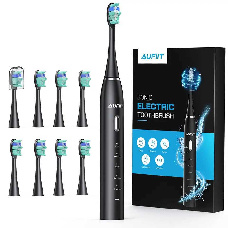 Rechargeable Electric Toothbrush 8PCS Replacement Head Smart Timing Tooth Brush 5 Modes Teeth Clean Whitening Sonic Toothbrush C251121