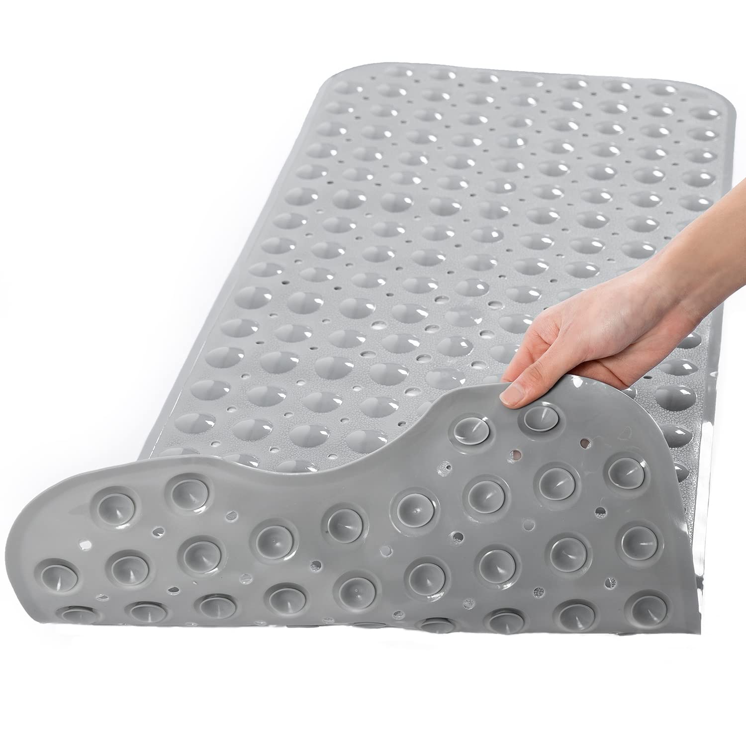 Non-Slip Bath Tub Mat (40 X 16)Inch Extra Long Antibacterial Bathroom Shower Mat