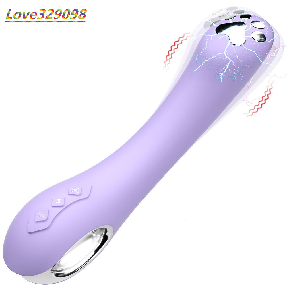 Wholesale New Cat Claw Electric Shock Vibrators Into the Body G Point Stimulation AV Stick Female Masturbator Adult Toy Sex Toys