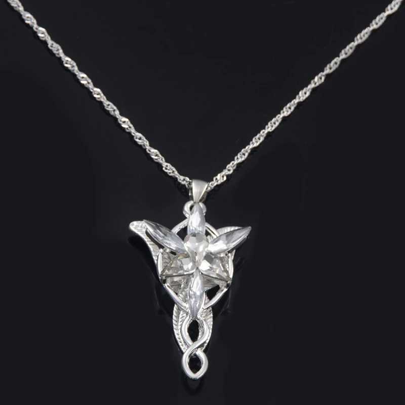 Film and Television Peripheral Lord of The Rings Crystal Necklace Elf Princess Cos PendantXJ251121