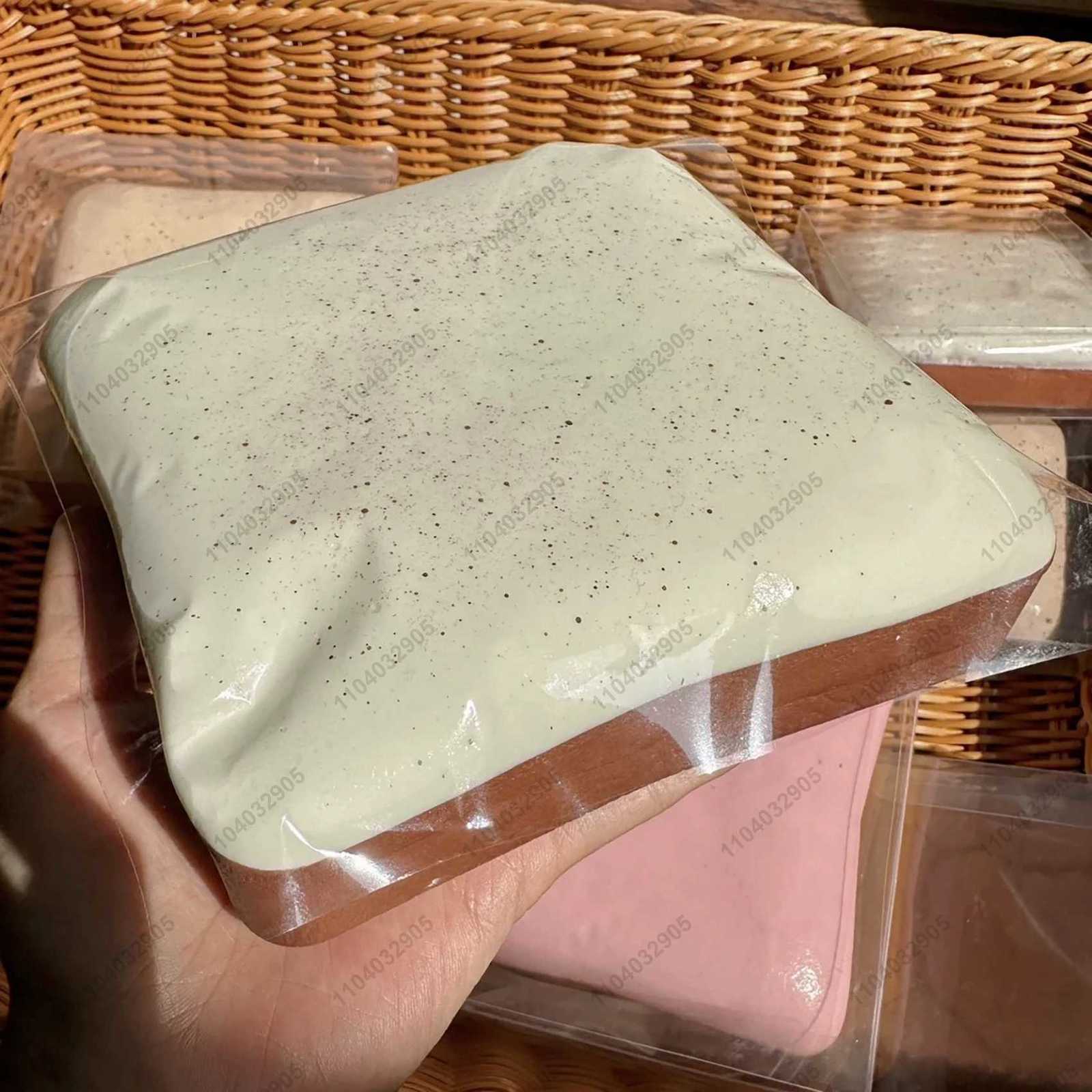 Sticky Toast Squishy Slow Rising Marshmallow Mint Chocolate Bread Soft Tender Squeeze Toy Stress Relief Hand Relaxing Toy X251121