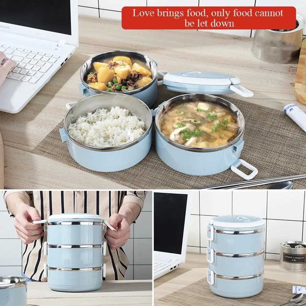 Stainless Steel Lunch Box Stackable Leak-Proof Thermal Bento Boxes for Adults Kids Portable Food Container for Home Work PicnicM251121