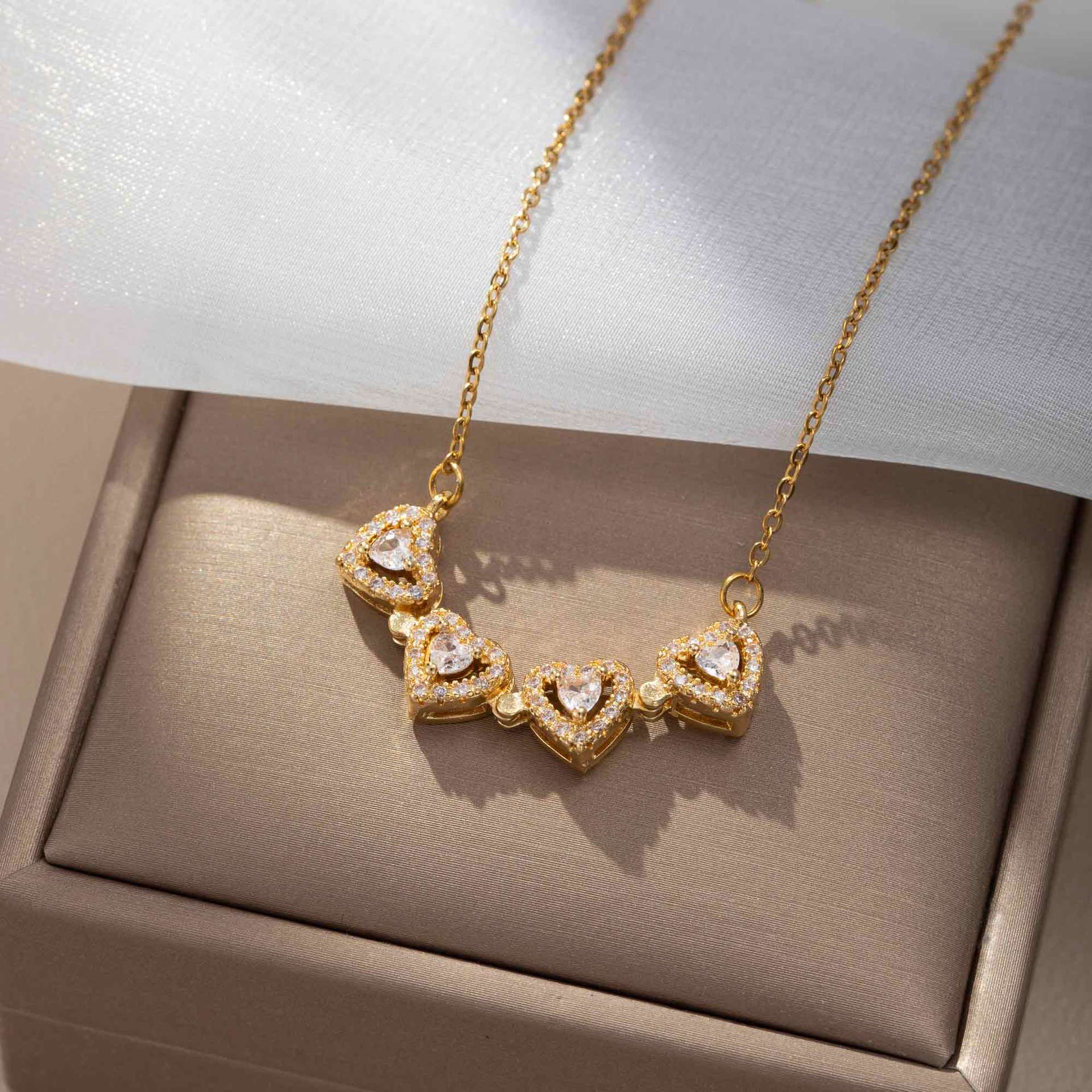 Light luxury fashion niche ins collarbone chain moissanite chain designer necklace designer necklace for woman diamond chain luxury jewelry women mens - view 7