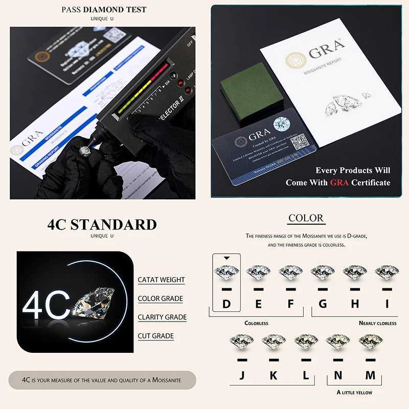 WOSTU 05CT Moissanite Solitaire Engagement Ring for Women 925 Silver Diamond Cut Wedding Promise Rings Multi Gems Band AnillosT251121