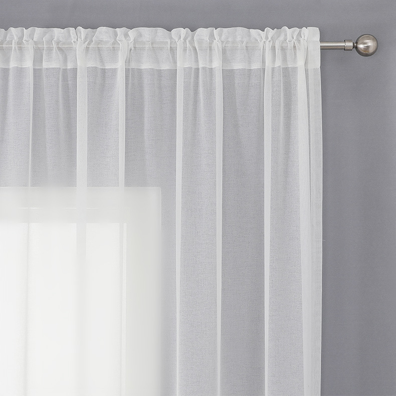 B362 finished product direct supply curtain gauze curtain Nordic simple white window gauze cross-border foreign trade curtain finished product curtain