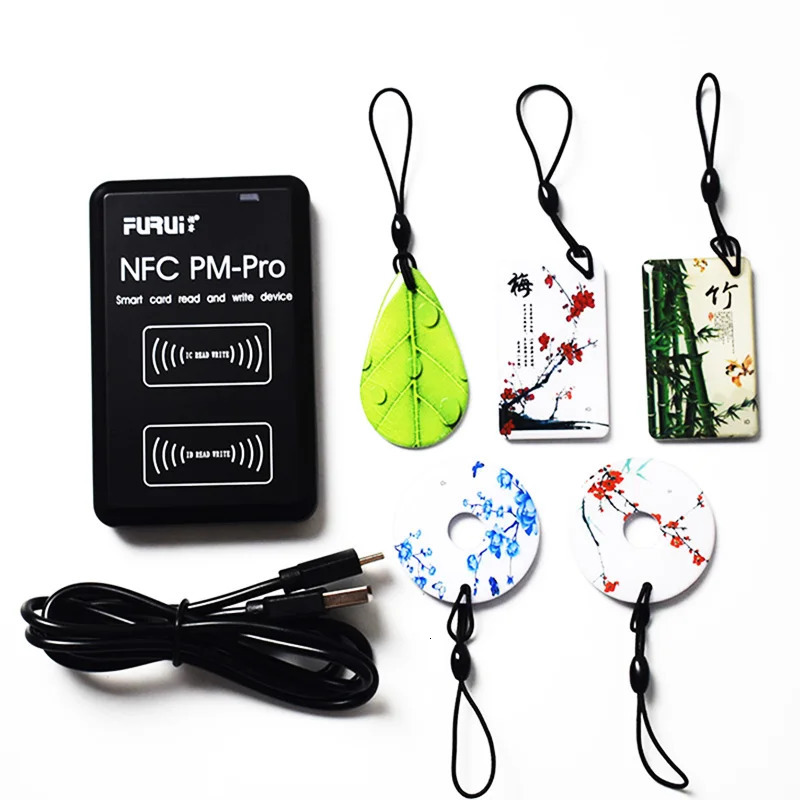 NFC PM Pro 125Khz 13.56Mhz English RFID Copier Duplicator Key Fob Reader Writer Encrypted Programmer USB UID Copy Card Tag 250425