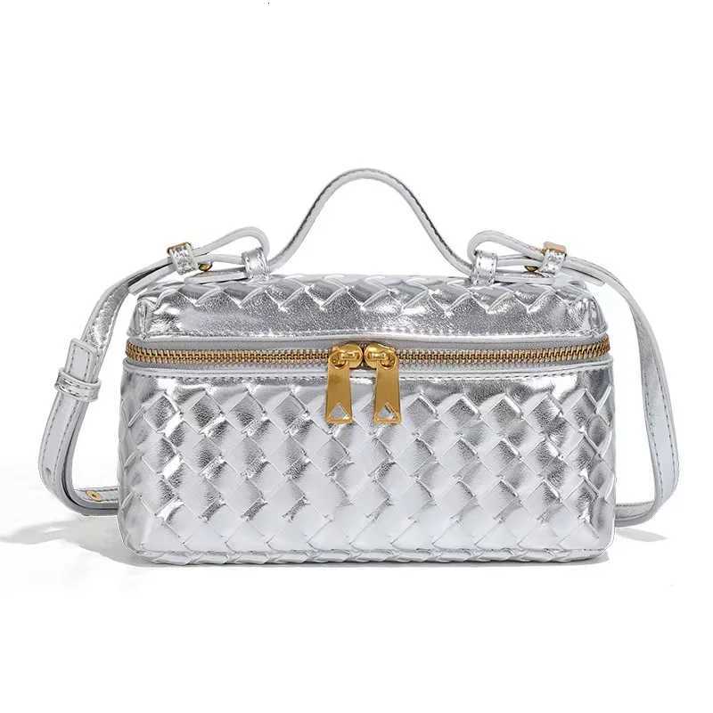 Explosive Woven Lunch Box PU Handbag for Wen Crossbody Shoder Bag Simple and Versatile Y251121