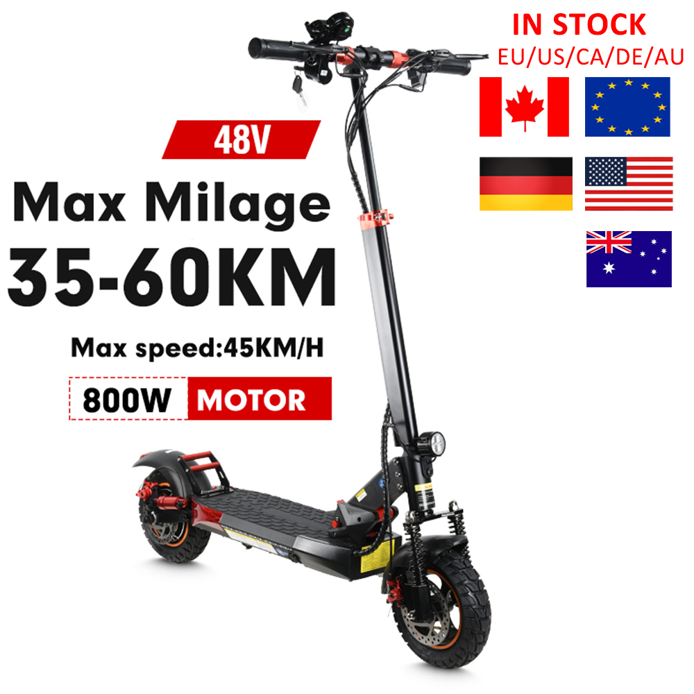 EU/US/CA/DE/AU In Stock Electric Scooter Factory Wholesale Scooter 10 inches 48V 15Ah Foldable E-Scooter 500W-800W Powerful Motor, 45km/h 10'' Tires, 30-40km Range