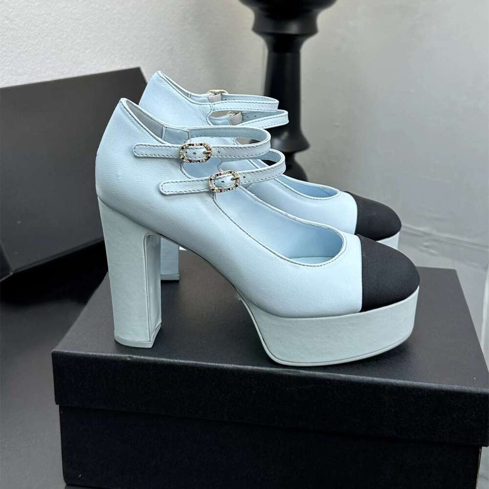 Women Size34-41 Genuine Leather Pumps Mary Janes Super High Heels Flat Platform Party Designer Shoes atillas De Mujer