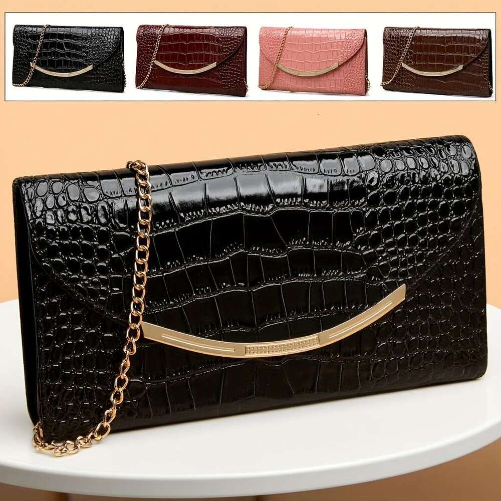 Perfect Lily Women S Magnetic Closure Alligator Texture Handbag With Detachable Crossbody Shoulder Strap Purse Bright Wine Weddings Commuting Elegant 