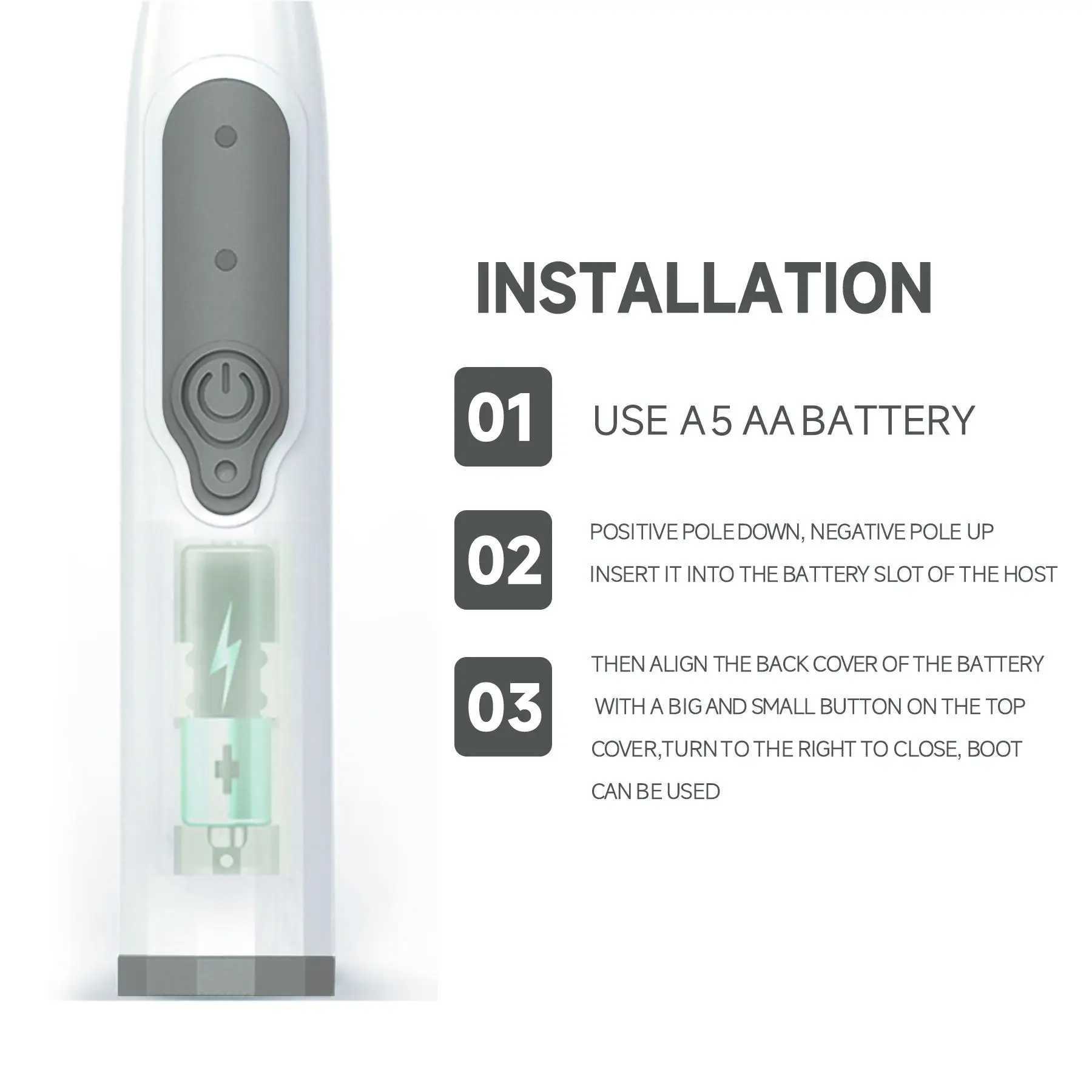 Sonic Electric Toothbrush for Men and Women Adult Household Non Rechargeable Soft Hair IPX6 Waterproof C251121