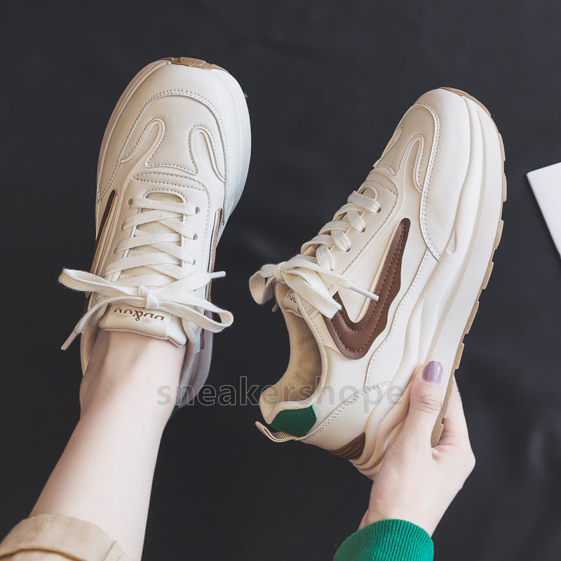Free Shipping womens sneakers white Leather running shoes designer shoes men women fashion trainers Platform Durable comfort runner Training Outdoor S