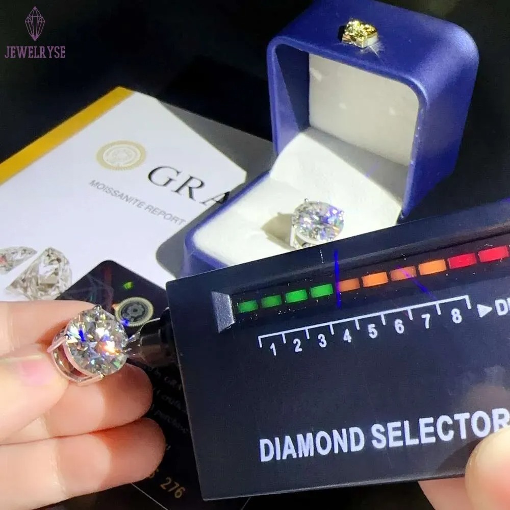 Large Size 4 Claws Ear 3mm-10mm Moissanite Sterg Unisex Lab Dia Stud for Women Men Gift Sier and Rose Gold Earrings